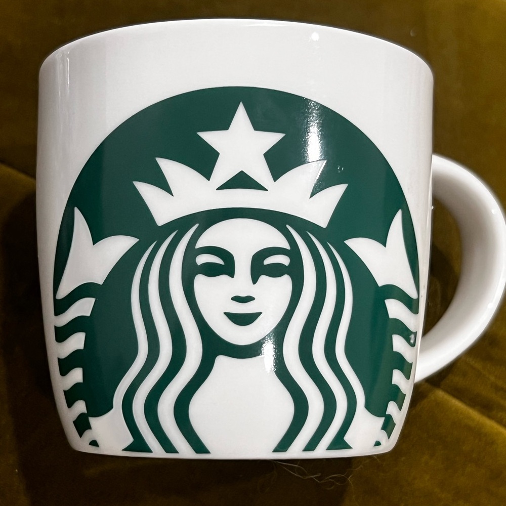 Starbucks White and Green Limited Edition Vintage Coffee Mug